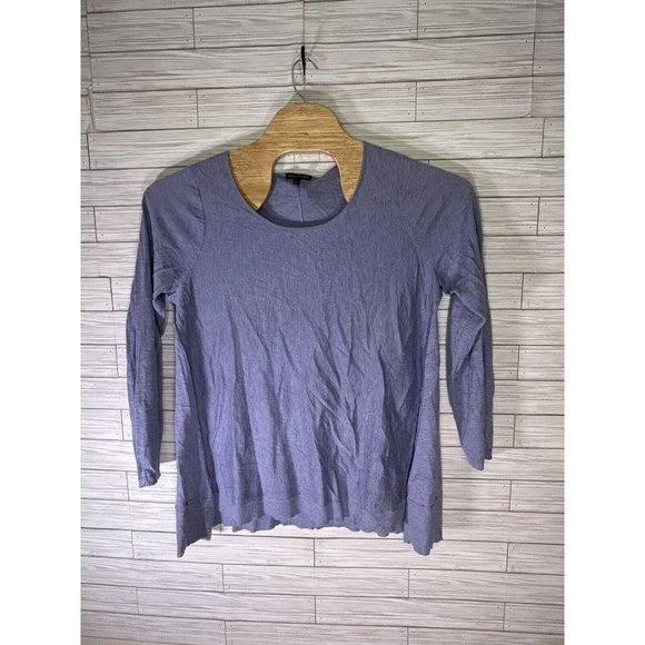 Eileen Fisher Sweater Womens Size XL Alpaca‎ Merino Wool Tencel Purple Fall - Picture 1 of 7